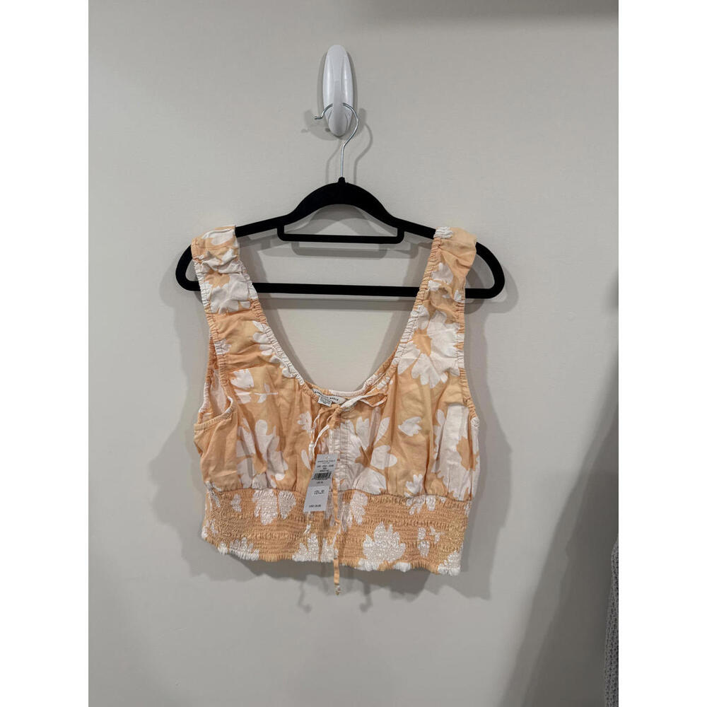 American Eagle Floral Crop Top in Peach